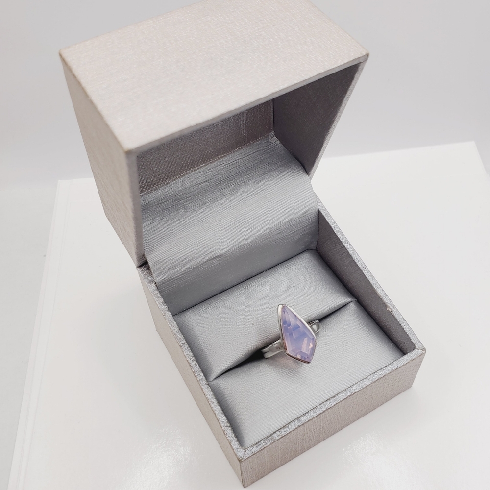 Silver Purple Lavendar Gemstone Ring - Picture 8 of 8